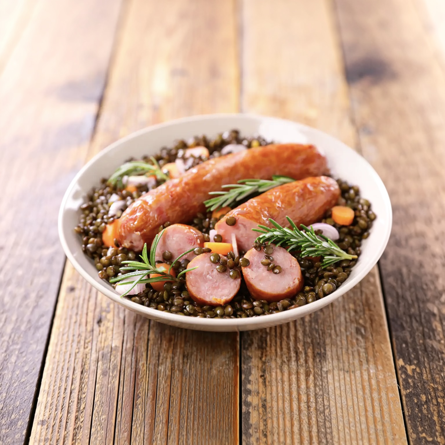 Saucisse lentilles